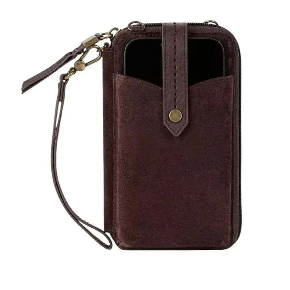 The Sak Leather Suede Convertible Smartphone Crossbody Bag